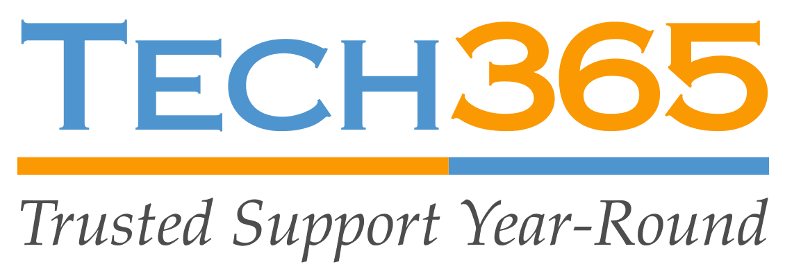 Tech365 logo with tagline "Trusted Support Year-Round," representing managed IT support services for churches and faith-based organizations.